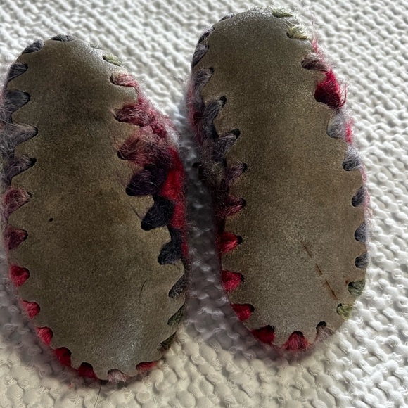 Padraig Handcrafted Artisan Wool Baby Toddler Pink 6” Slippers Leather Soles - Picture 5 of 5